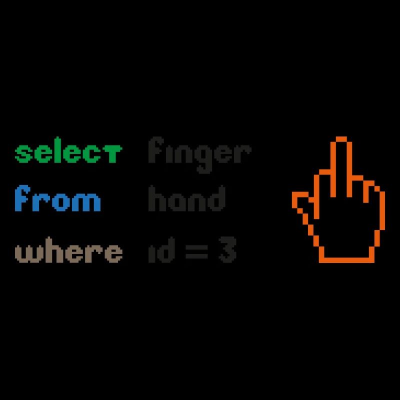 Lustige SQL-Abfrage: 8-Bit-Mittelfinger für Geeks