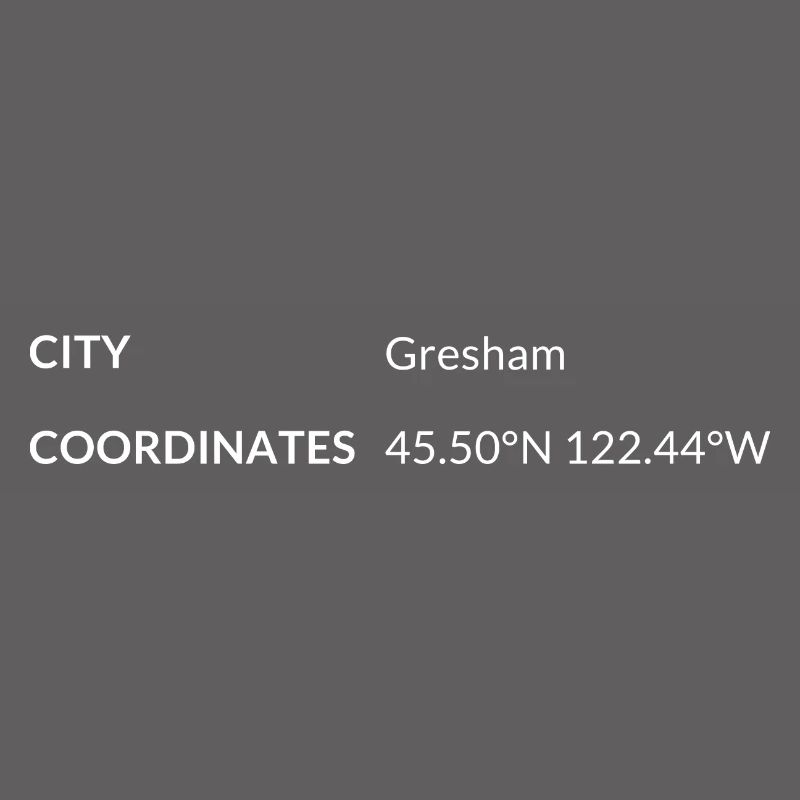 Gresham, Oregon, USA coordinates