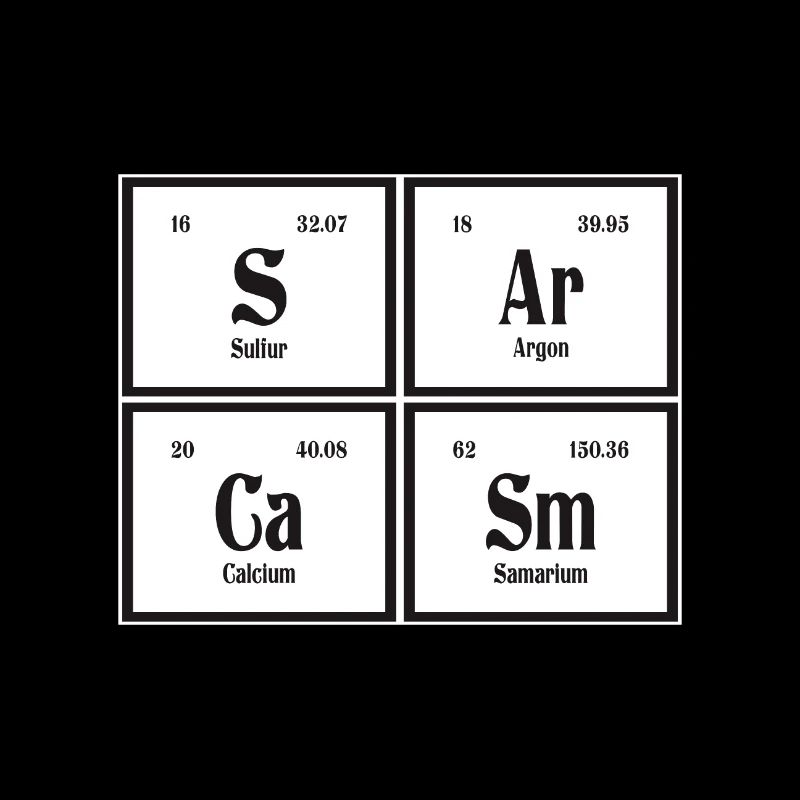 Sarcasme | Tableau périodique des éléments