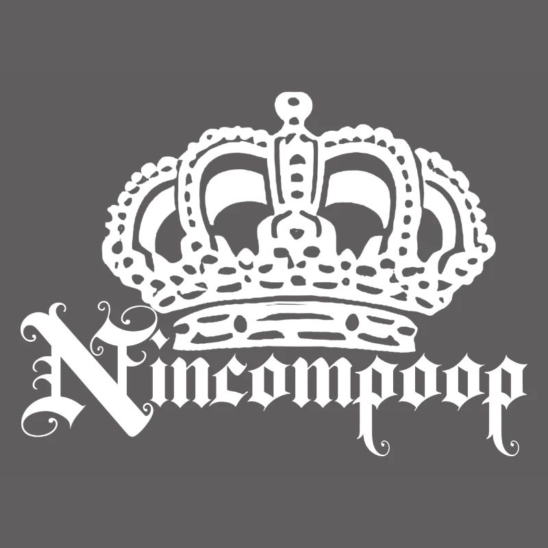 Nincompoop avec une couronne - blanc
