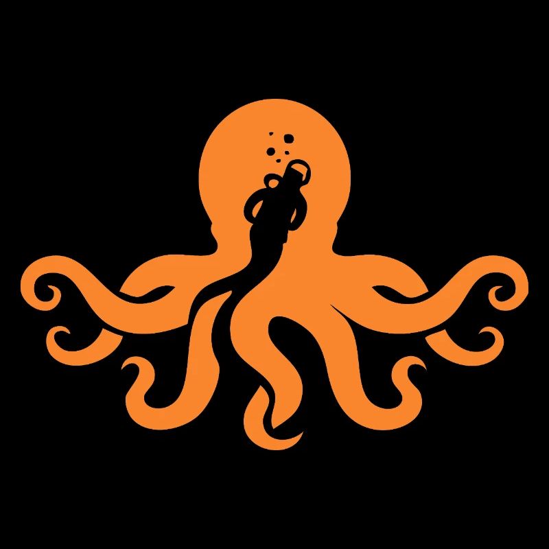 Orange Octopus Diver