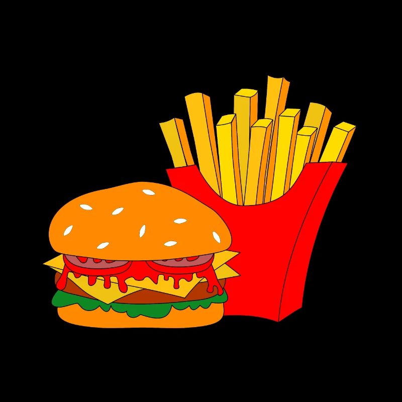 Burger mit Pommes
