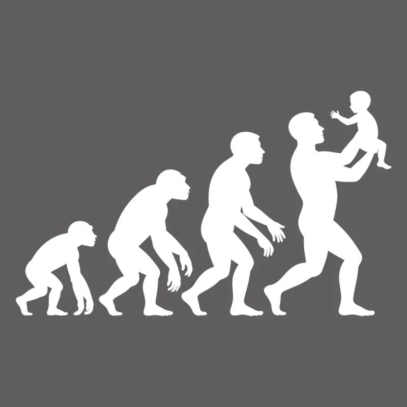 Evolution from monkey to dad