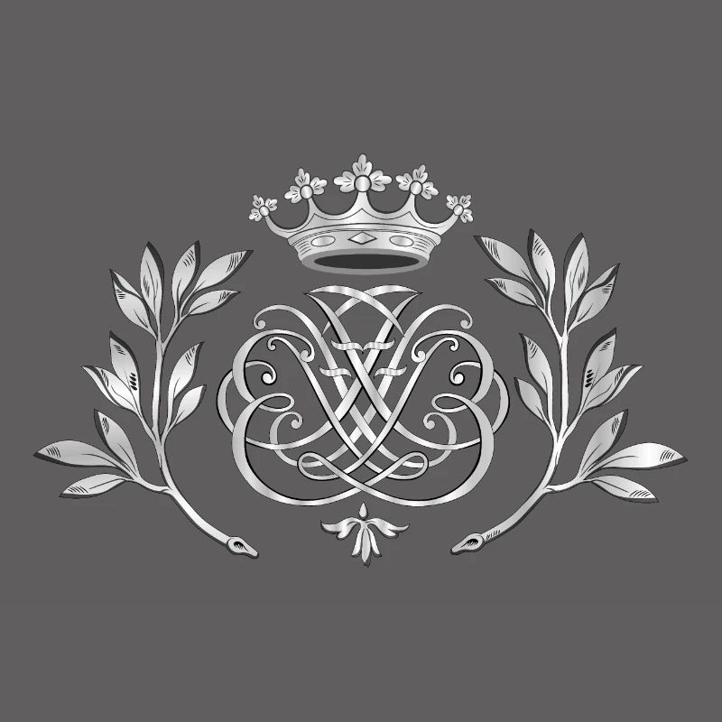 Bach Siegel, Monogramm, Wappen, Insignien - silber