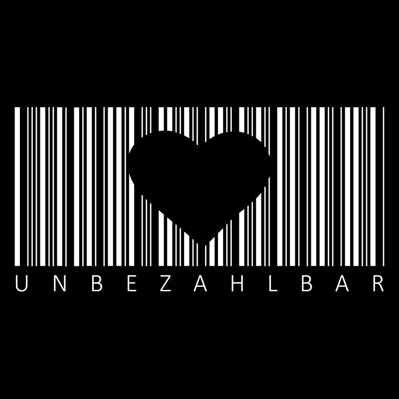 Barcode Priceless Heart Love Partner Cadeau