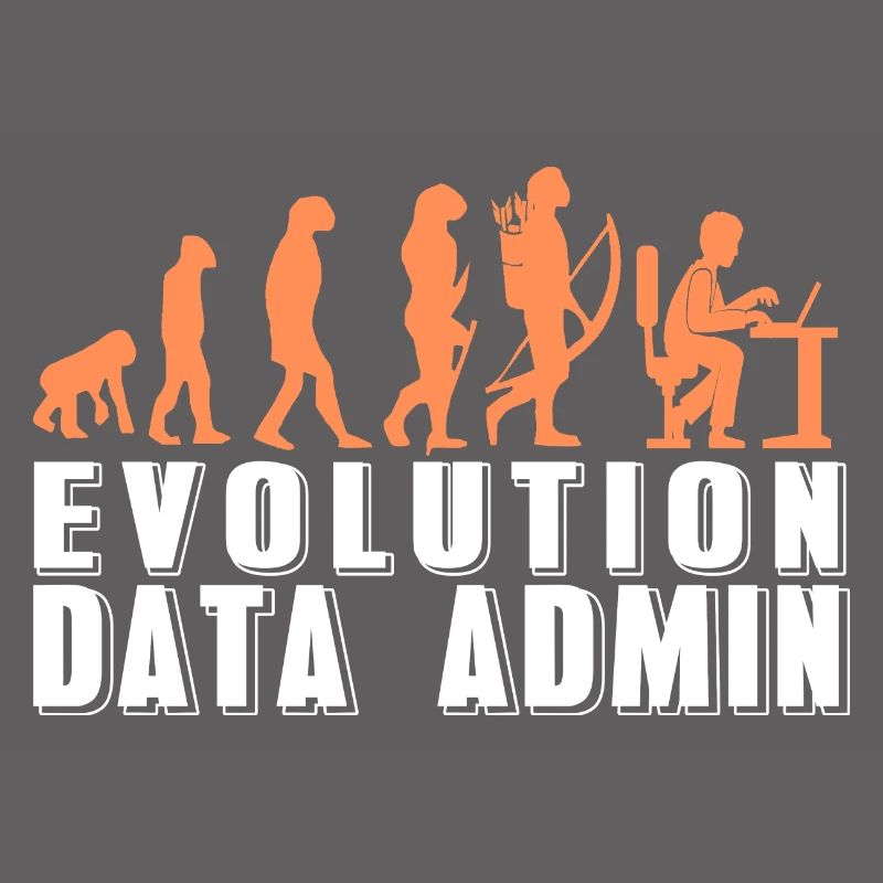 Retro Funny Evolution Of A DATA Admin T-Shirt