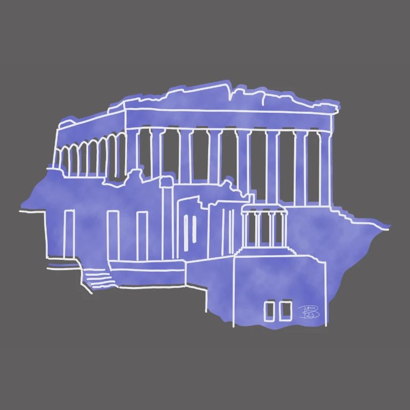 « Acropolis », design de lignes boho, série « Grèce »