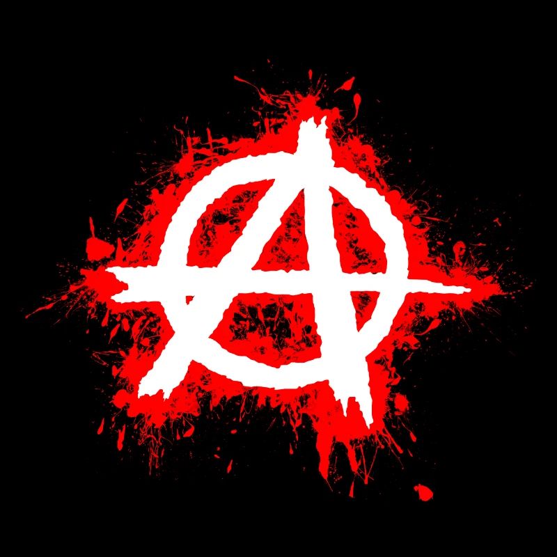 Anarchy / Anarchy in white, red splashes
