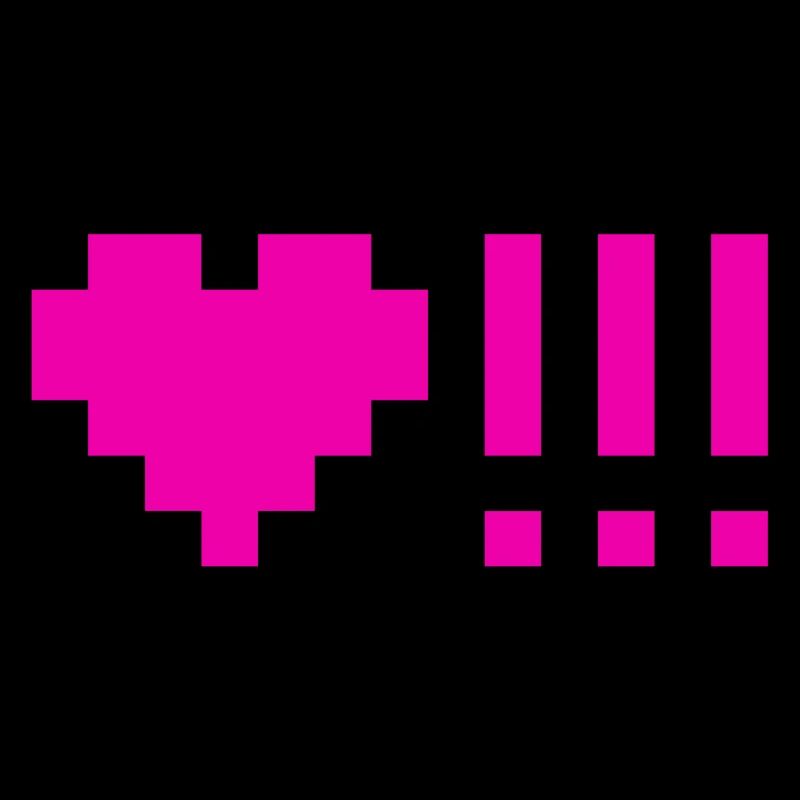 Hearts with three exclamation points