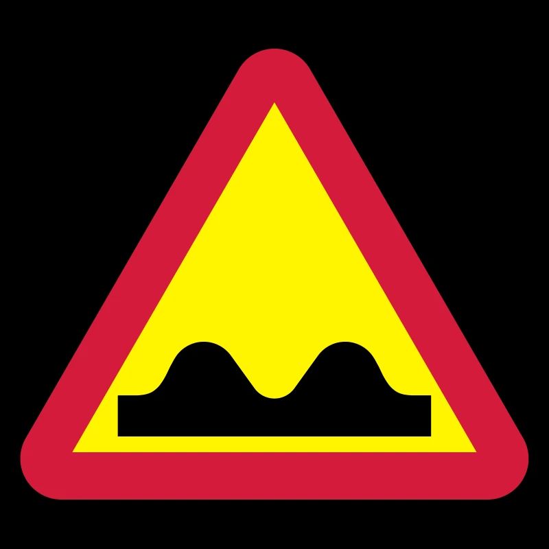 Warning sign for bumpy road