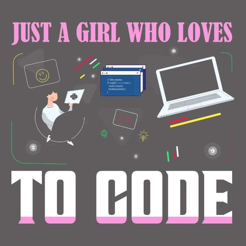 Juste une fille qui aime coder un logiciel de codage