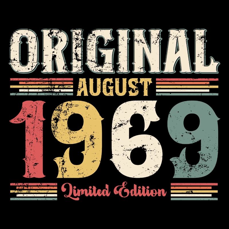 55th Birthday Original August 1969 Year 1969