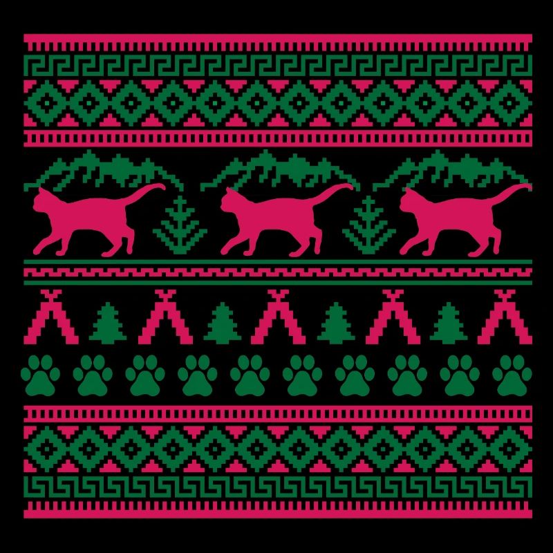 Chat de Noël Pull de Noël moche cadeau