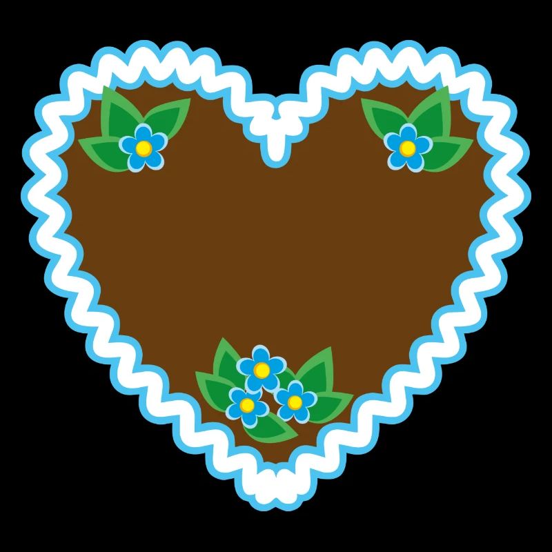 05 Lebkuchenherz Blumchen Dein Text Wunschtext