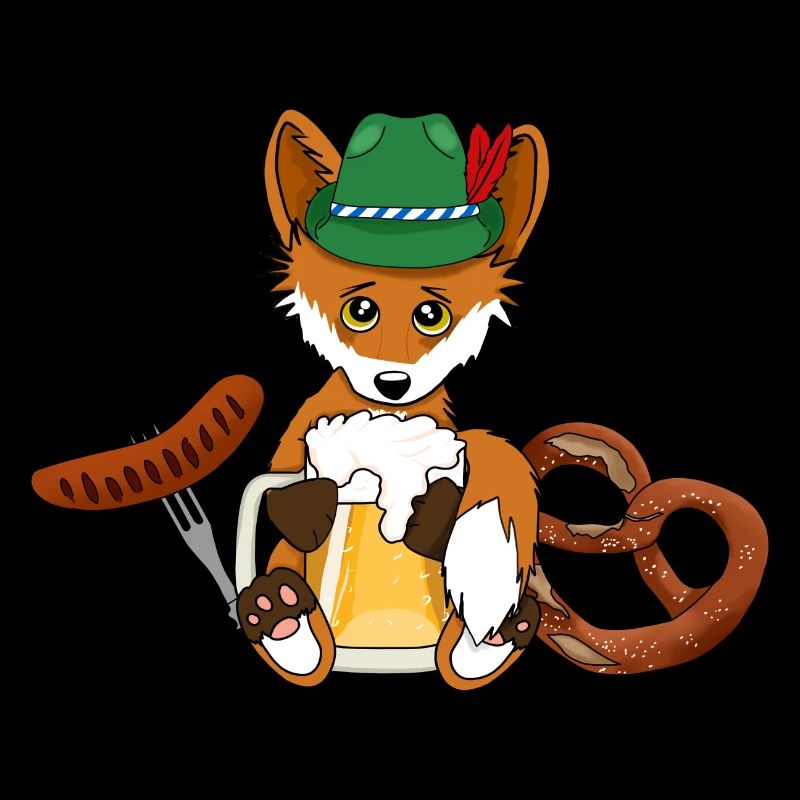 Fuchs Bier Bratwurst Brezel Bayern Fest October
