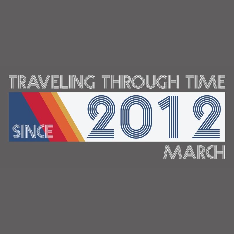 Conception drôle d'anniversaire de voyage dans le temps mars 2012