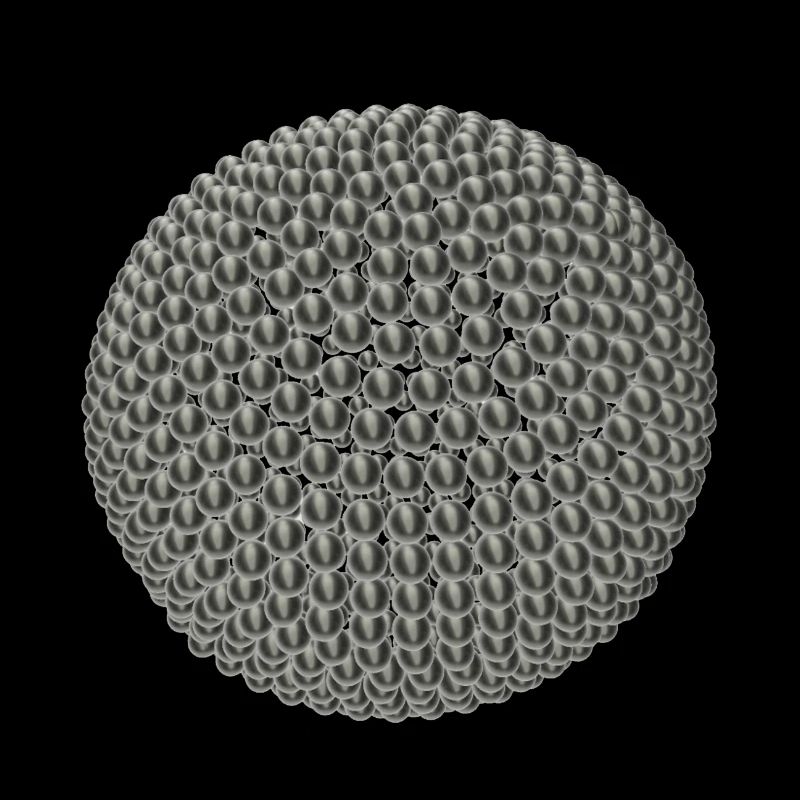 Titanium balls in 3D optics