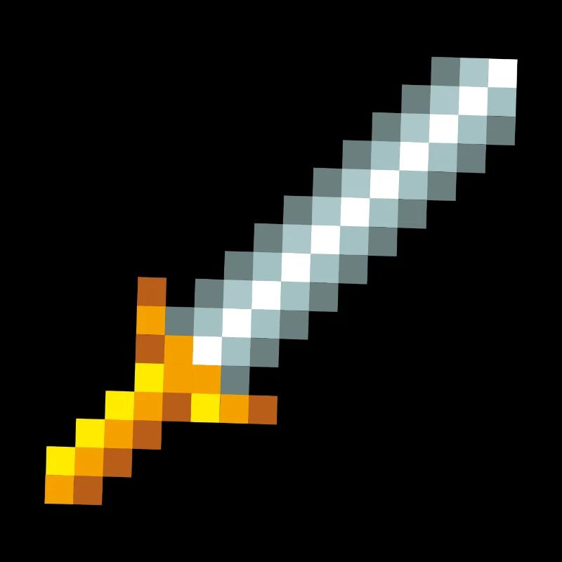 Retro 8-bit pixel sword
