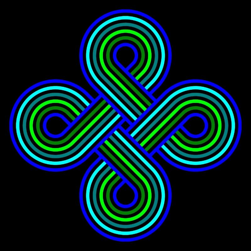 Infinite Circles Vortex Pattern Colorful