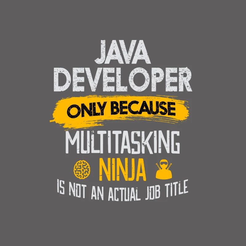 Java Developer Funny T-Shirt Ninja Job Title Tee