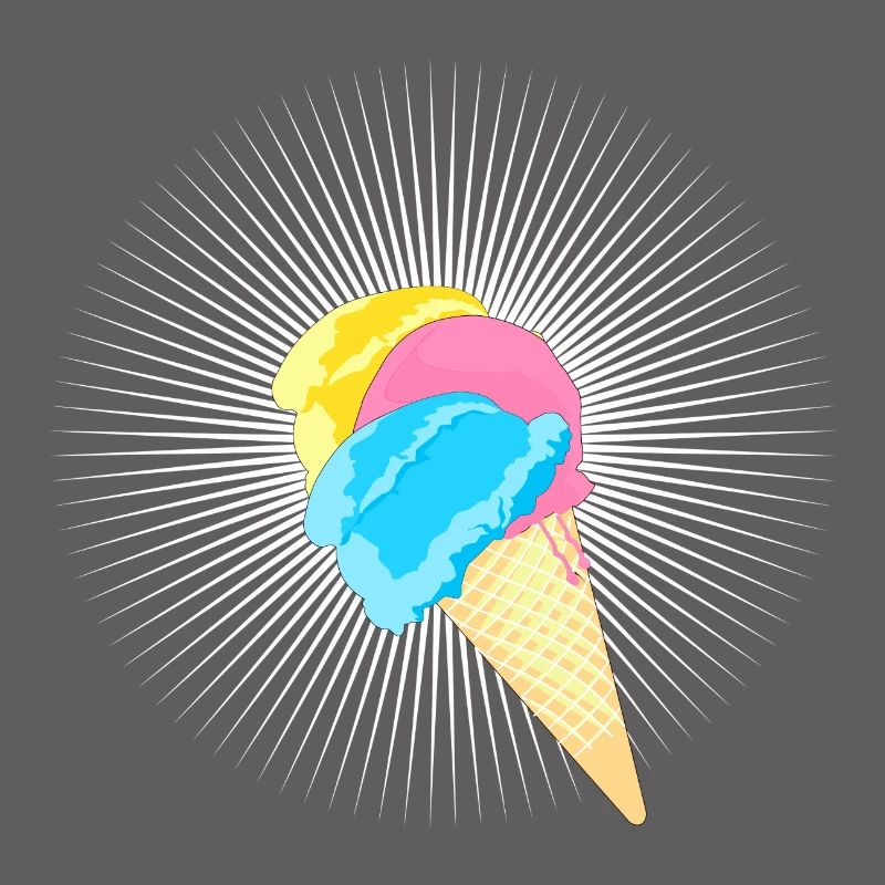 Eis Eistüte Eiskrem Softeis Waffel Strahlen