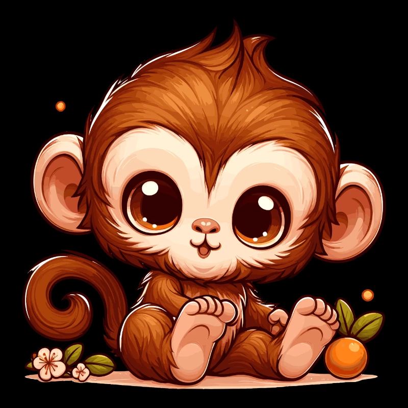 AFFE ÄFFCHEN BANANE BAUM TIER ZOO KLETTERN BABY