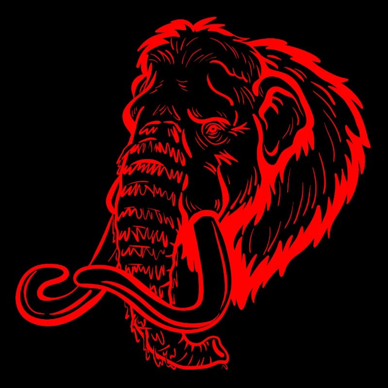 Art de lignes Red Mammoth