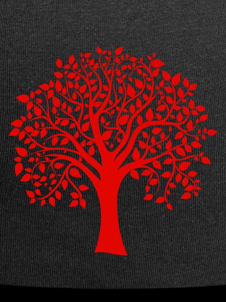 Rote Jumbo-Baum-Print-Silhouette