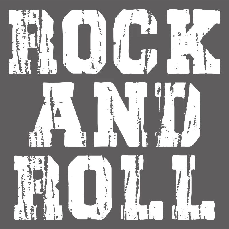 Rock'n'Roll Distressed Text Logo