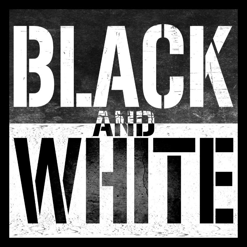 Black and white
