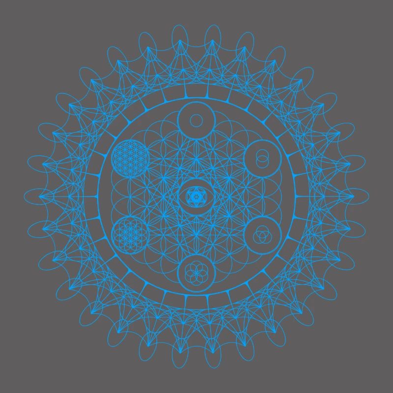 Évolution géométrique de l'oeil sacré de la fleur de Metatron