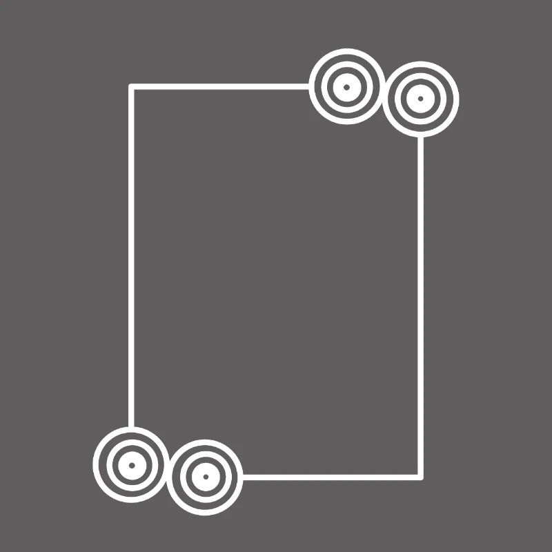 Elongated white frame basic text