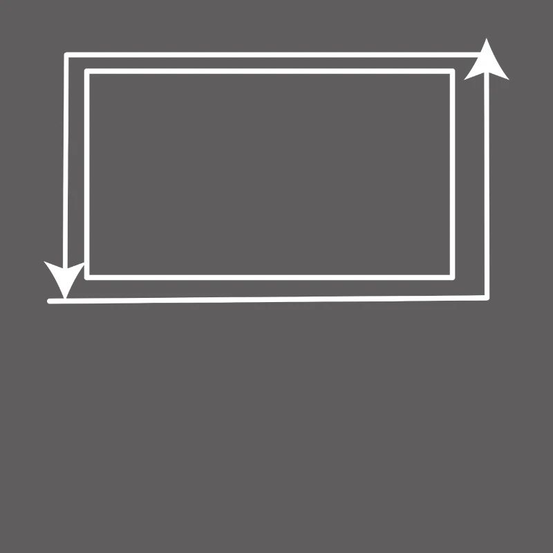 White Arrow Frame Rectangular