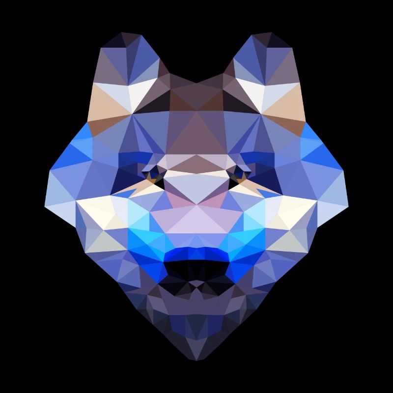 Beautiful Wolf polygon design