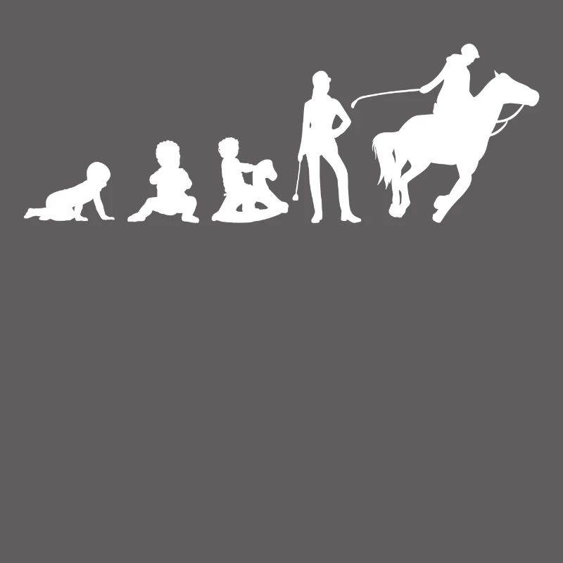 Evolution Das Leben ist besser mit Pferdedesign
