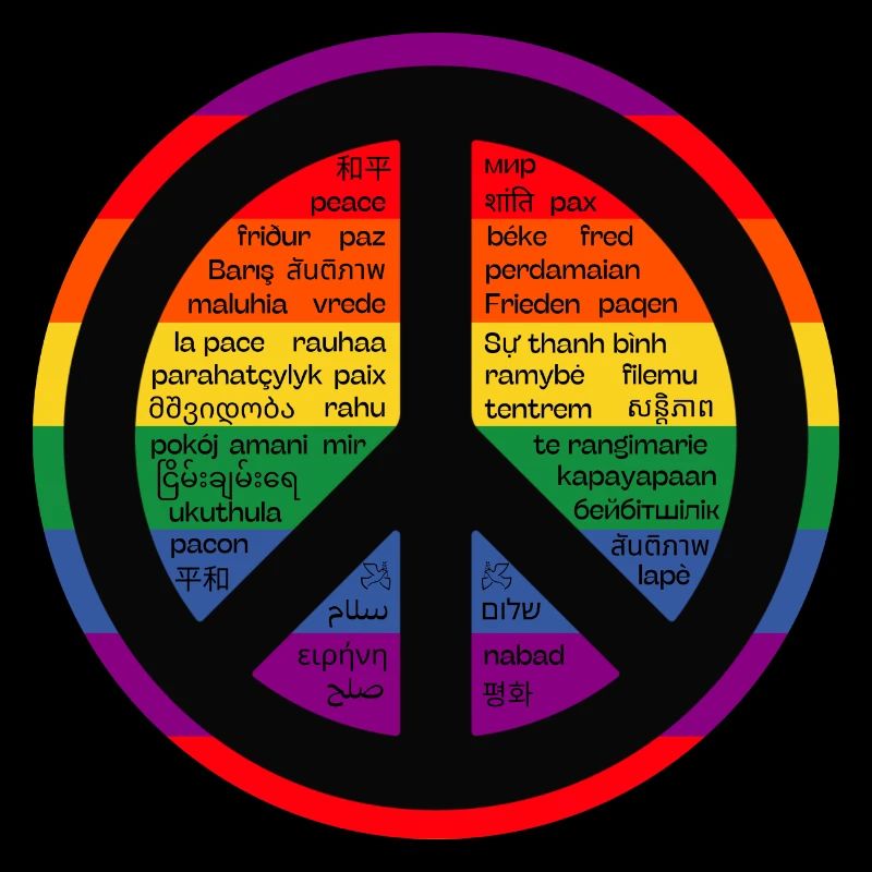 Regenbogenzeichen des Friedens.