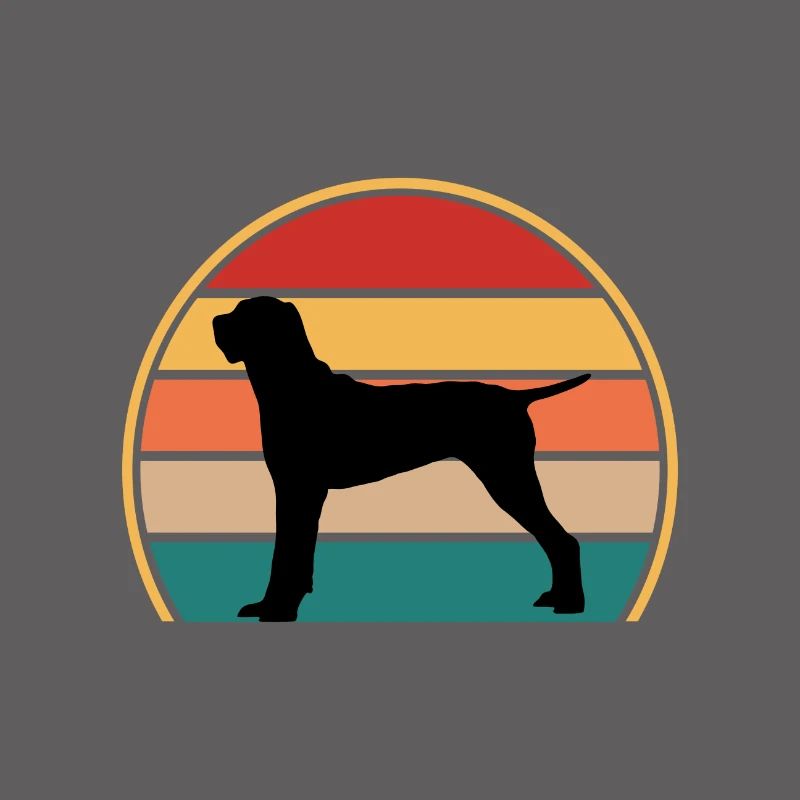 Ariege Pointer Dog Lover Silhouette Vintage Sunset
