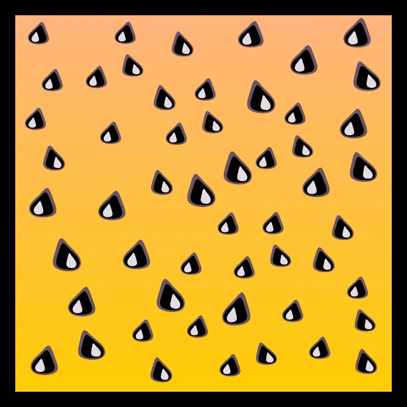Yellow watermelon pattern VEGETABLES EATING SEEDS