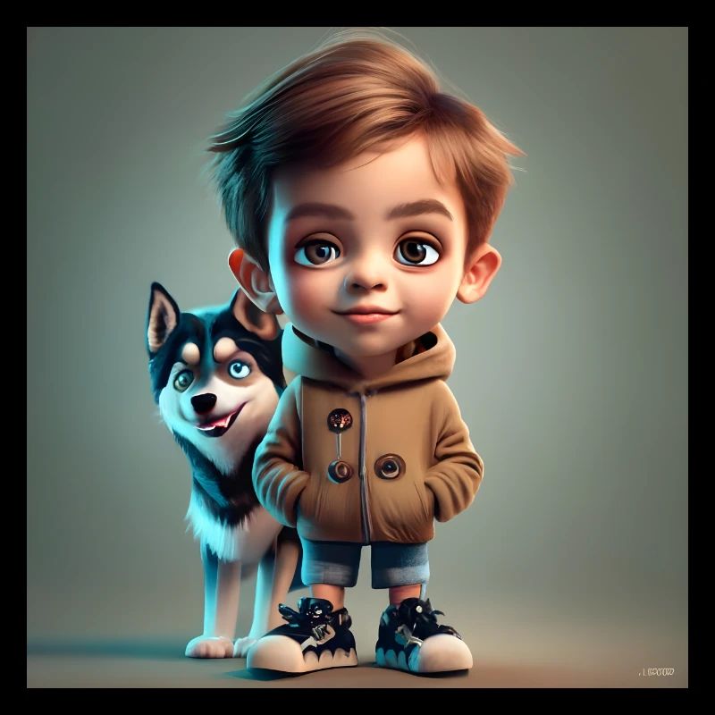 Junge mit Hund