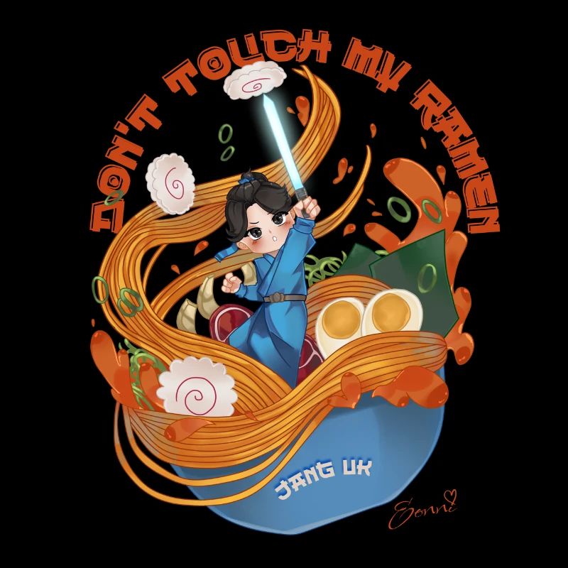 Chibi Jaewook fighting for his RAMEN