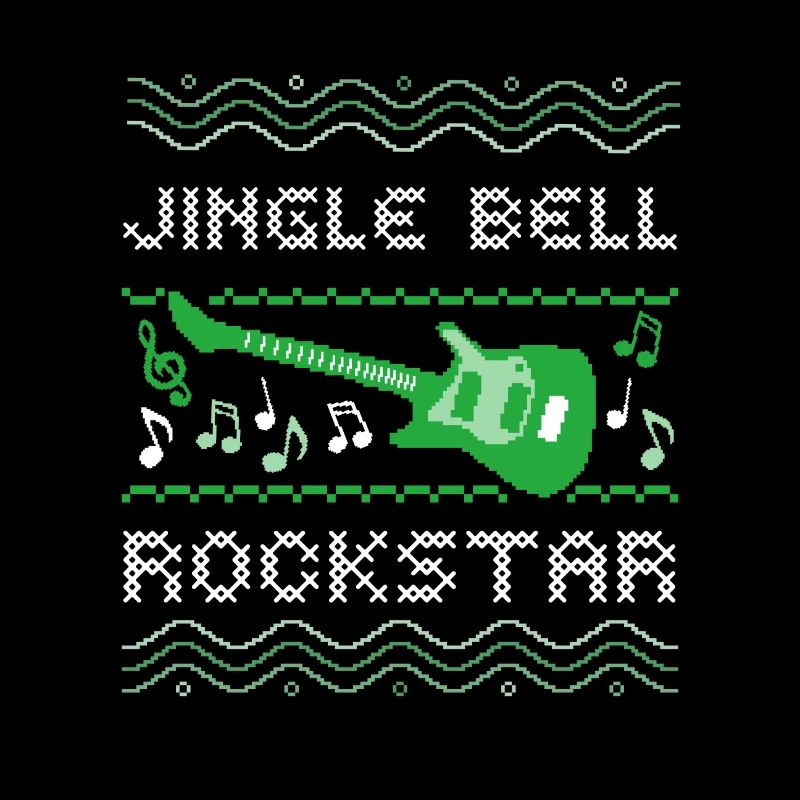 PULL DE NOËL MOCHE, JINGLE BELL ROCK-STAR