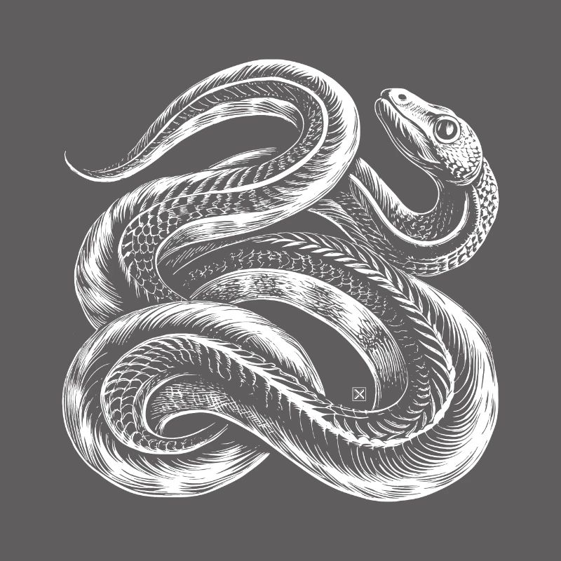 Serpent blanc entrelacé