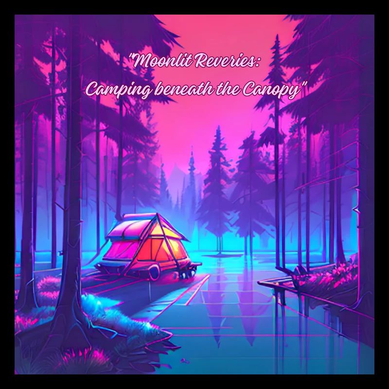 Daydreaming in the moonlight while camping