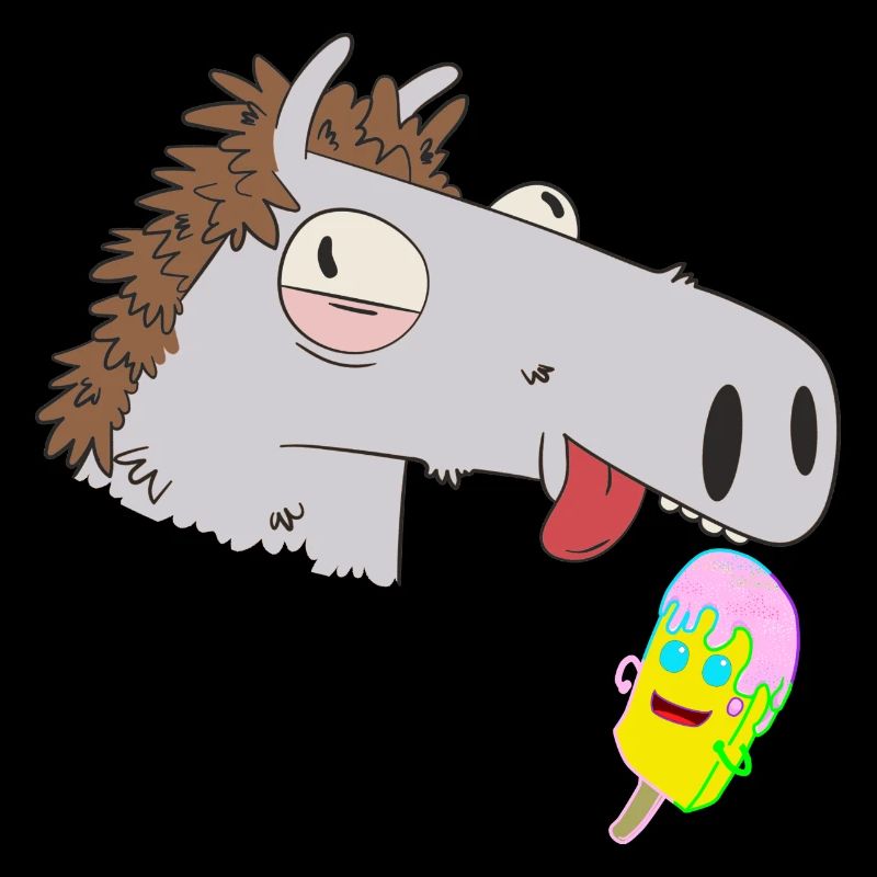 Pferdekopf Eiskrem Kinder Sommer Kind Pferd Pferde