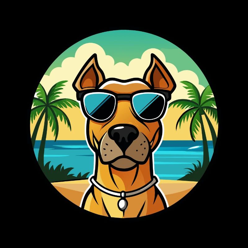 Rhodesian Ridgeback Hunderasse Cartoon Sonnenbrille