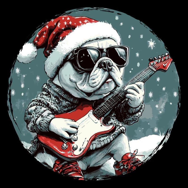 Bouledogue Français Chien Noël Rocker Git