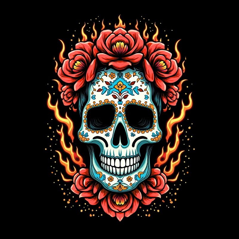 Mexican Skull Día De Muertos Sugar Skull