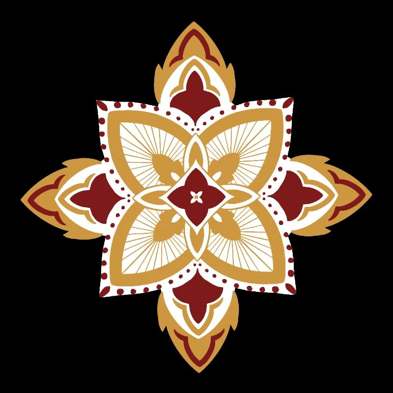 oriental pattern morocco gold red