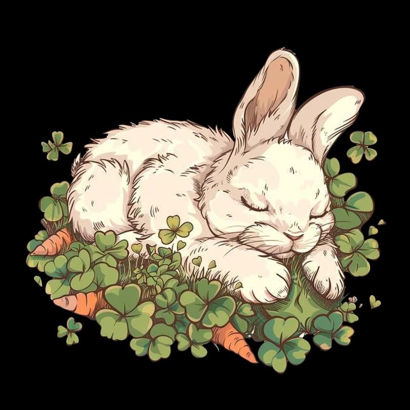 Lapin endormi Pâques