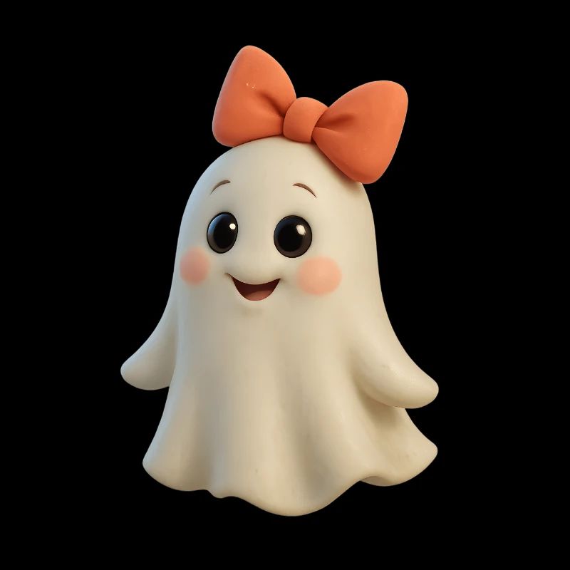 Conception ludique de fantômes de dessin animé 3D avec arc